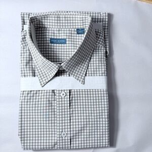 Fish Hippie Tailored Fit Men’s Size XL‎ Grey Check Long Sleeve Button Down Shirt